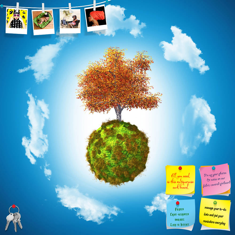 ArtzFolio Walnut Tree On A Grassy Globe Printed Bulletin Board Notice Pin Board Soft Board | Frameless-Bulletin Boards Frameless-AZSAO38481729BLB_FL_L-Image Code 5004479 Vishnu Image Folio Pvt Ltd, IC 5004479, ArtzFolio, Bulletin Boards Frameless, Conceptual, Fantasy, Digital Art, walnut, tree, on, a, grassy, globe, printed, bulletin, board, notice, pin, soft, frameless, 3d, render, landscape, clouds, summer, sun, sunny, sky, illustration, background, blue, tropical, hot, peace, peaceful, tranquility, natur