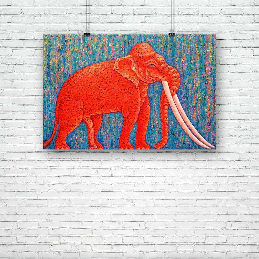 Red Elephant D2 Unframed Paper Poster-Paper Posters Unframed-POS_UN-IC 5004480 IC 5004480, Animals, Art and Paintings, Asian, Nature, Paintings, Scenic, Wildlife, red, elephant, d2, unframed, paper, poster, acrylic, animal, art, asia, beautyful, big, blue, eye, body, canvas, colourful, original, painting, power, strong, texture, thai, tradition, artzfolio, posters, wall posters, posters for room, posters for room decoration, office poster, door poster, baby poster, motivational posters, posters for room boy
