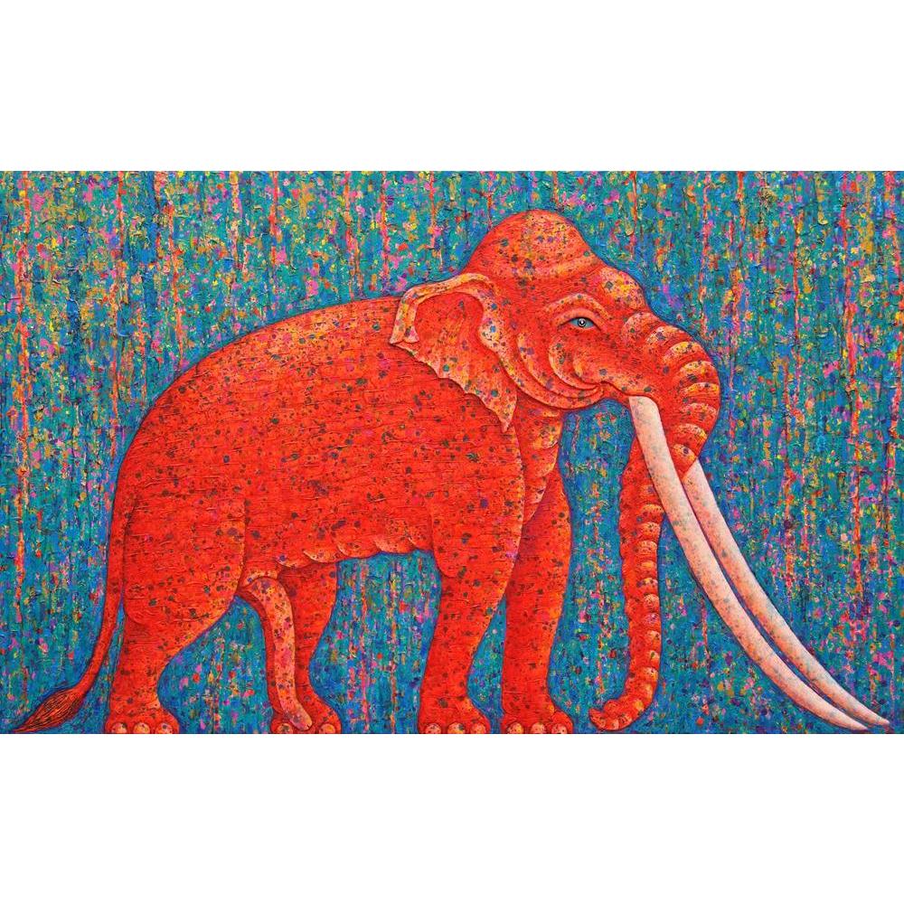 Red Elephant Canvas Painting Synthetic Frame-Paintings MDF Framing-AFF_FR-IC 5004480 IC 5004480, Animals, Art and Paintings, Asian, Nature, Paintings, Scenic, Wildlife, red, elephant, canvas, painting, synthetic, frame, acrylic, animal, art, asia, beautyful, big, blue, eye, body, colourful, original, power, strong, texture, thai, tradition, artzfolio, wall decor for living room, wall frames for living room, frames for living room, wall art, canvas painting, wall frame, scenery, panting, paintings for living
