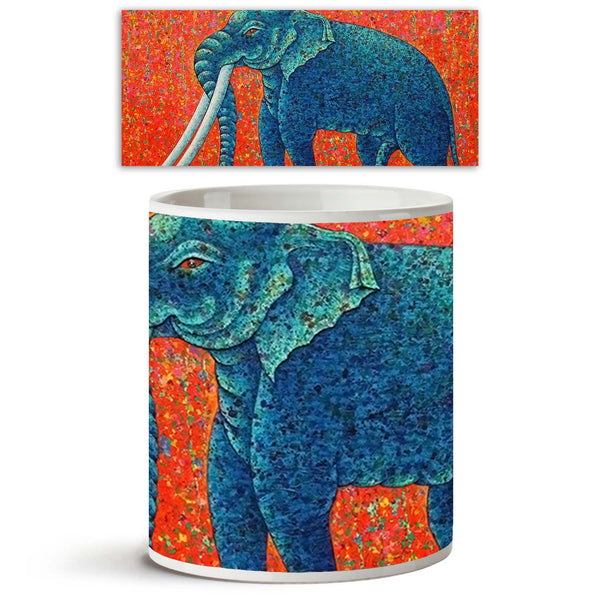 Blue Elephant Ceramic Coffee Tea Mug Inside White-Coffee Mugs-MUG-IC 5004481 IC 5004481, Animals, Art and Paintings, Asian, Nature, Paintings, Scenic, Wildlife, blue, elephant, ceramic, coffee, tea, mug, inside, white, acrylic, animal, art, asia, beautyful, big, eye, body, canvas, colourful, original, painting, power, red, strong, texture, thai, tradition, artzfolio, coffee mugs, custom coffee mugs, promotional coffee mugs, printed cup, promotional coffee cups, personalized ceramic mugs, ceramic coffee mug,