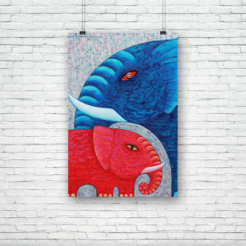 Red & Blue Elephant D1 Unframed Paper Poster-Paper Posters Unframed-POS_UN-IC 5004483 IC 5004483, Animals, Art and Paintings, Asian, Nature, Paintings, Scenic, Wildlife, red, blue, elephant, d1, unframed, paper, poster, painting, art, canvas, acrylic, animal, asia, beautyful, big, eye, body, colourful, original, power, strong, texture, artzfolio, posters, wall posters, posters for room, posters for room decoration, office poster, door poster, baby poster, motivational posters, posters for room boys, quotes,