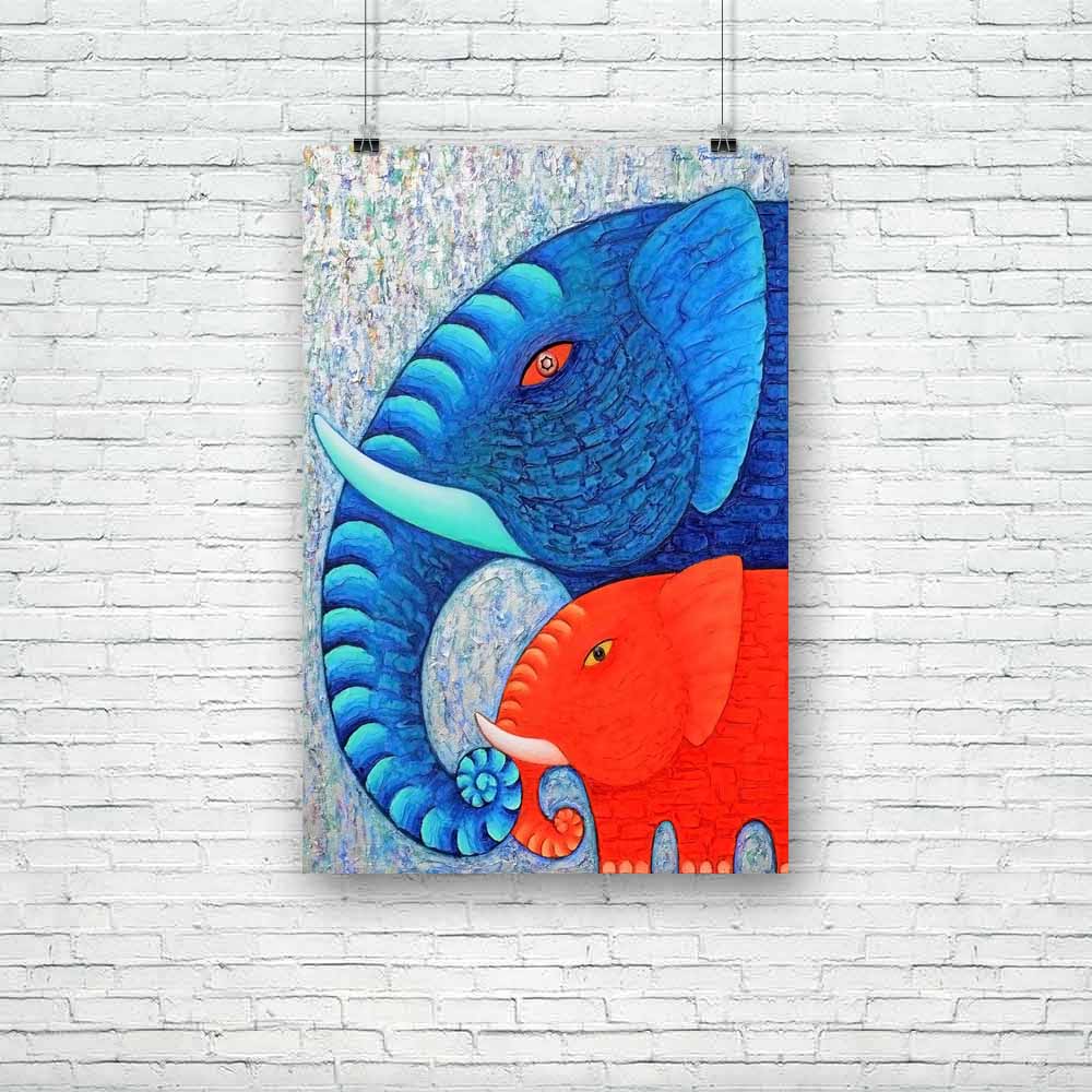 Red & Blue Elephant D2 Unframed Paper Poster-Paper Posters Unframed-POS_UN-IC 5004484 IC 5004484, Animals, Art and Paintings, Asian, Nature, Paintings, Scenic, Wildlife, red, blue, elephant, d2, unframed, paper, poster, acrylic, animal, art, asia, beautyful, big, eye, body, canvas, colourful, original, painting, power, strong, texture, artzfolio, posters, wall posters, posters for room, posters for room decoration, office poster, door poster, baby poster, motivational posters, posters for room boys, quotes,