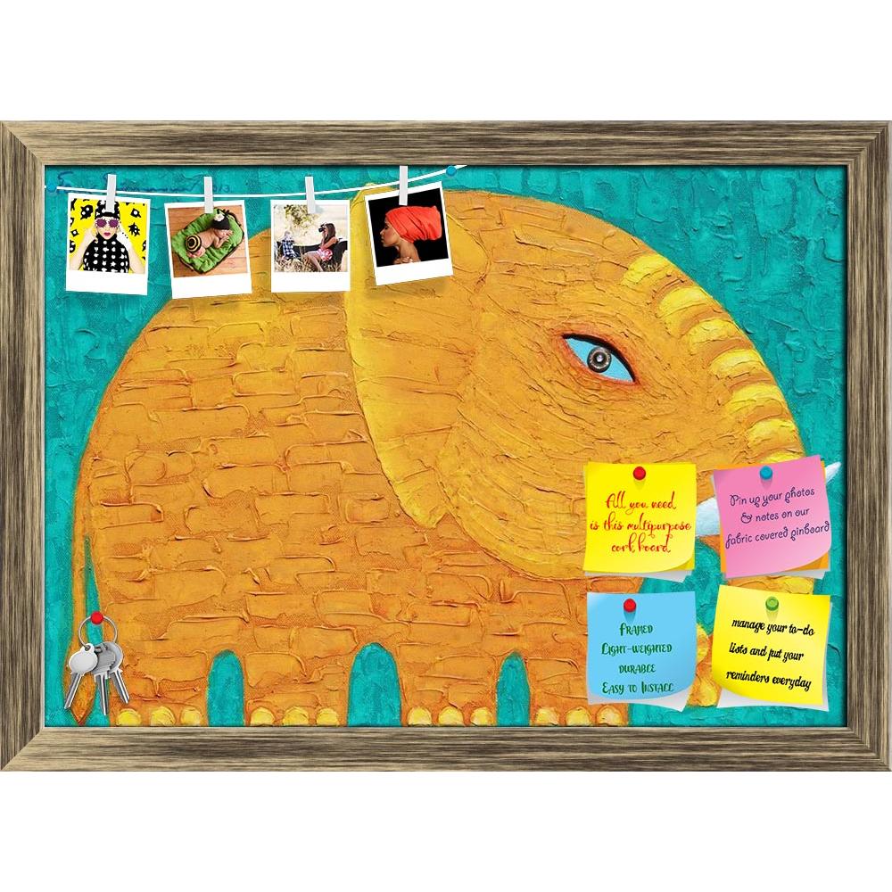 ArtzFolio Yellow Elephant Printed Bulletin Board Notice Pin Board Soft Board | Framed-Bulletin Boards Framed-AZSAO38492272BLB_FR_L-Image Code 5004488 Vishnu Image Folio Pvt Ltd, IC 5004488, ArtzFolio, Bulletin Boards Framed, Animals, Kids, Fine Art Reprint, yellow, elephant, printed, bulletin, board, notice, pin, soft, framed, green, background, original, acrylic, painting, canvas, animal, power, strong, beautyful, asia, fineart, texture, body, art, wildlife, semi-abstract, blue, eye, colourful, nature, big