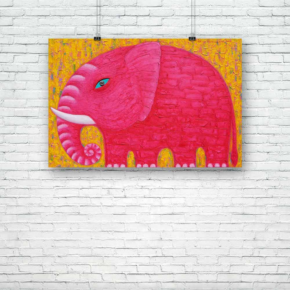 Red Elephant D5 Unframed Paper Poster-Paper Posters Unframed-POS_UN-IC 5004489 IC 5004489, Animals, Art and Paintings, Asian, Nature, Paintings, Scenic, Wildlife, red, elephant, d5, unframed, paper, poster, acrylic, animal, art, asia, beautyful, big, blue, eye, body, canvas, colourful, original, painting, power, strong, texture, yellow, artzfolio, posters, wall posters, posters for room, posters for room decoration, office poster, door poster, baby poster, motivational posters, posters for room boys, quotes