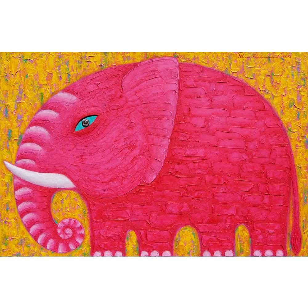 Red Elephant Canvas Painting Synthetic Frame-Paintings MDF Framing-AFF_FR-IC 5004489 IC 5004489, Animals, Art and Paintings, Asian, Nature, Paintings, Scenic, Wildlife, red, elephant, canvas, painting, synthetic, frame, acrylic, animal, art, asia, beautyful, big, blue, eye, body, colourful, original, power, strong, texture, yellow, artzfolio, wall decor for living room, wall frames for living room, frames for living room, wall art, canvas painting, wall frame, scenery, panting, paintings for living room, fr