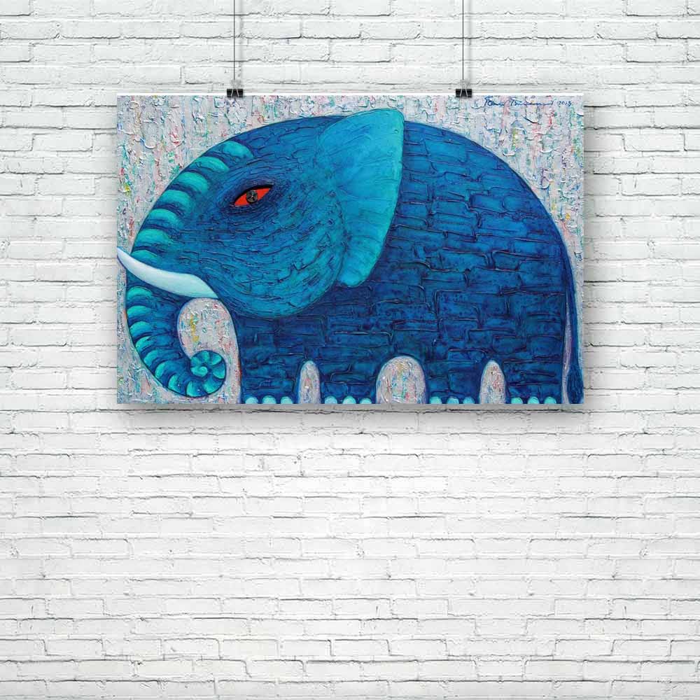Blue Elephant D3 Unframed Paper Poster-Paper Posters Unframed-POS_UN-IC 5004490 IC 5004490, Animals, Art and Paintings, Asian, Nature, Paintings, Scenic, Wildlife, blue, elephant, d3, unframed, paper, poster, acrylic, animal, art, asia, beautyful, big, eye, body, canvas, colourful, original, painting, power, strong, texture, artzfolio, posters, wall posters, posters for room, posters for room decoration, office poster, door poster, baby poster, motivational posters, posters for room boys, quotes, poster for
