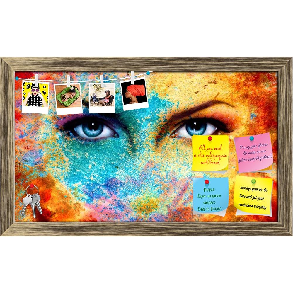 ArtzFolio Blue Eyes Woman Printed Bulletin Board Notice Pin Board Soft Board | Framed-Bulletin Boards Framed-AZSAO38492427BLB_FR_L-Image Code 5004494 Vishnu Image Folio Pvt Ltd, IC 5004494, ArtzFolio, Bulletin Boards Framed, Fantasy, Fine Art Reprint, blue, eyes, woman, printed, bulletin, board, notice, pin, soft, framed, a, pair, beautiful, women, beaming, color, rust, effect, painting, collage, violet, makeup, rosa, pink, petals, enchanting, cosmetic, harmony, spirit, art, artist, artwork, beauty, flower,