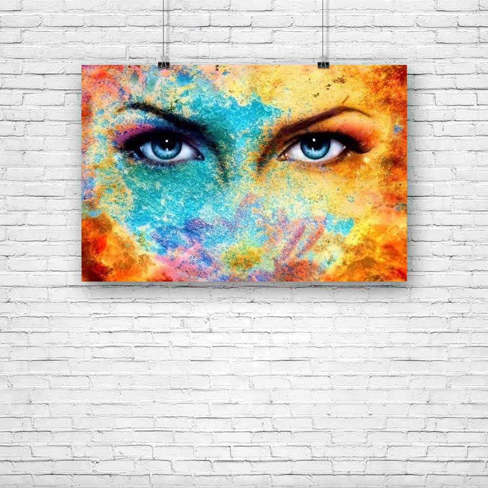 Blue Eyes Woman Unframed Paper Poster-Paper Posters Unframed-POS_UN-IC 5004494 IC 5004494, Art and Paintings, Botanical, Floral, Flowers, Illustrations, Nature, Paintings, Religion, Religious, Spiritual, blue, eyes, woman, unframed, paper, poster, goddess, eye, makeup, artist, healing, mystical, mystic, appealing, art, artwork, attractive, beautiful, beauty, canvas, color, colorful, cosmetic, enchanting, enchantress, esoteric, ethereal, close, up, fairy, female, feminine, flower, gaze, harmony, illustration