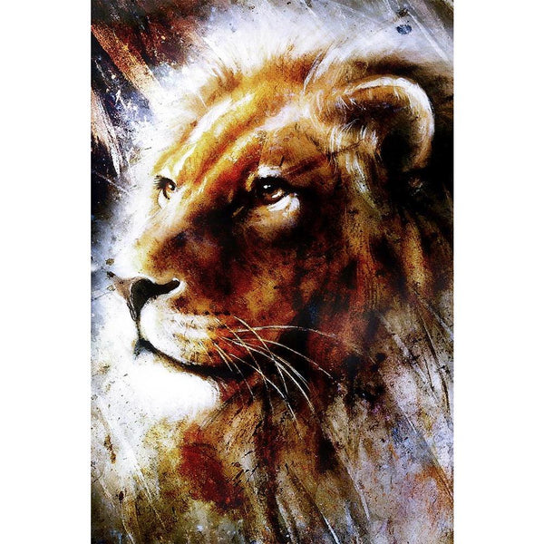 Lion Portrait With Bird Feathers Unframed Paper Poster-Paper Posters Unframed-POS_UN-IC 5004495 IC 5004495, Abstract Expressionism, Abstracts, Ancient, Animals, Art and Paintings, Birds, Black and White, Conceptual, Historical, Individuals, Medieval, Patterns, Portraits, Retro, Semi Abstract, Signs, Signs and Symbols, Vintage, White, lion, portrait, with, bird, feathers, unframed, paper, wall, poster, abstract, aged, animal, antique, art, backdrop, backgrounds, beautiful, beauty, bright, color, colorful, cr