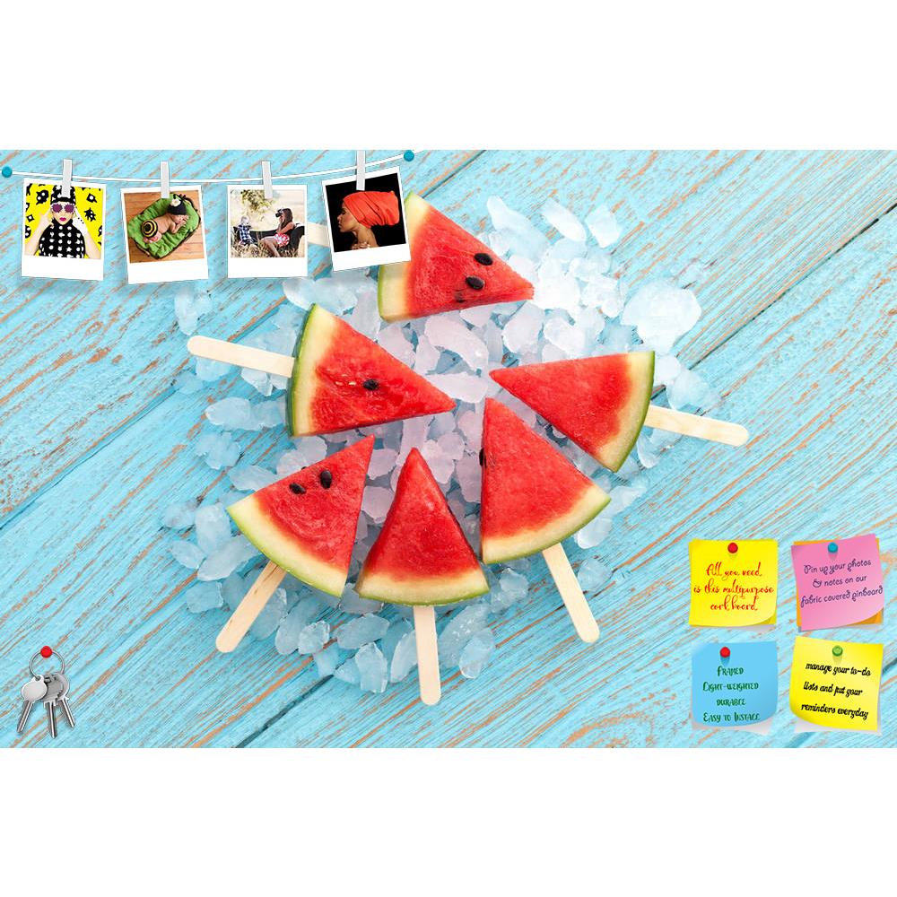 ArtzFolio Watermelon Popsicle Printed Bulletin Board Notice Pin Board Soft Board | Frameless-Bulletin Boards Frameless-AZSAO38495180BLB_FL_L-Image Code 5004496 Vishnu Image Folio Pvt Ltd, IC 5004496, ArtzFolio, Bulletin Boards Frameless, Food & Beverage, Photography, watermelon, popsicle, printed, bulletin, board, notice, pin, soft, frameless, yummy, fresh, summer, fruit, sweet, dessert, vintage, old, wood, teak, blue, ice, white, stick, red, fr, pin up board, push pin board, extra large cork board, big pin