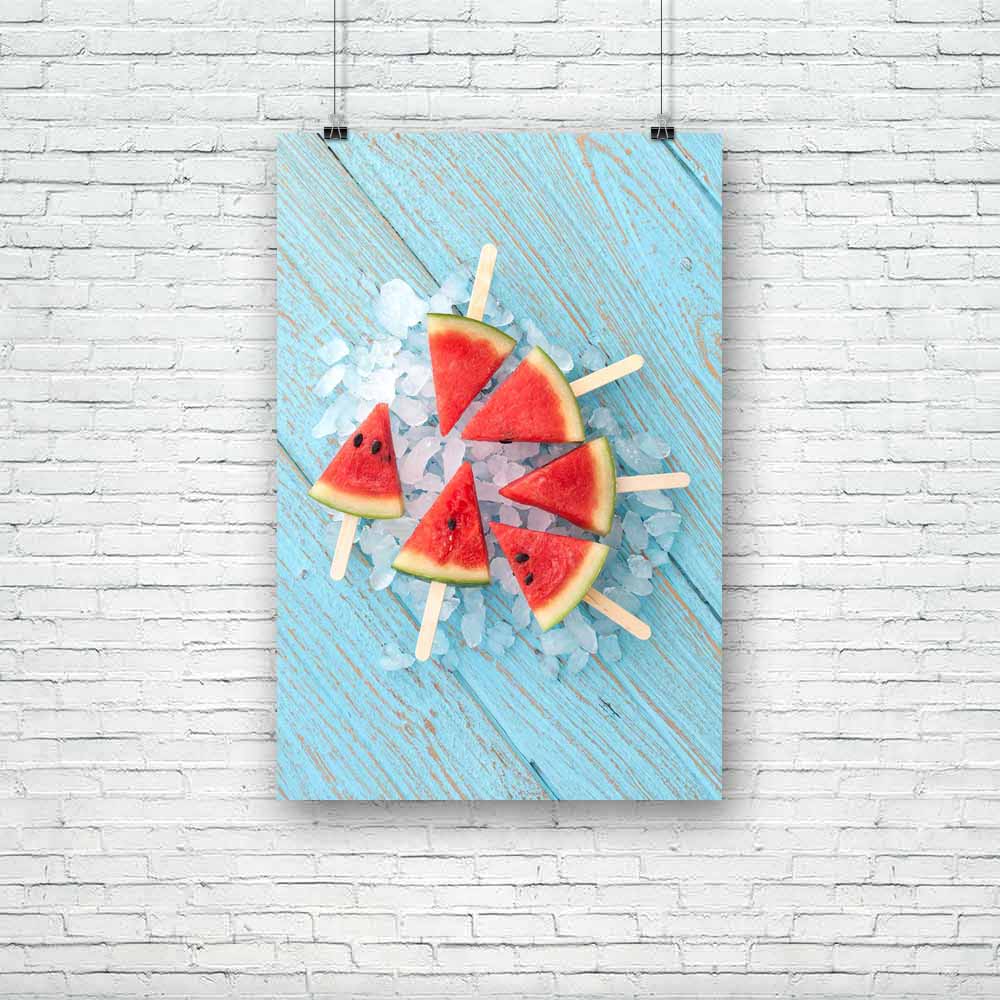 Watermelon Popsicle Unframed Paper Poster-Paper Posters Unframed-POS_UN-IC 5004496 IC 5004496, Ancient, Art and Paintings, Black and White, Cuisine, Food, Food and Beverage, Food and Drink, Fruit and Vegetable, Fruits, Historical, Medieval, Vintage, White, Wooden, watermelon, popsicle, unframed, paper, poster, summer, fruit, cool, dessert, background, sweet, art, bar, blue, cold, color, delicious, freeze, fresh, green, ice, old, red, refreshing, snack, stick, sugar, taste, tasty, teak, texture, treat, wallp