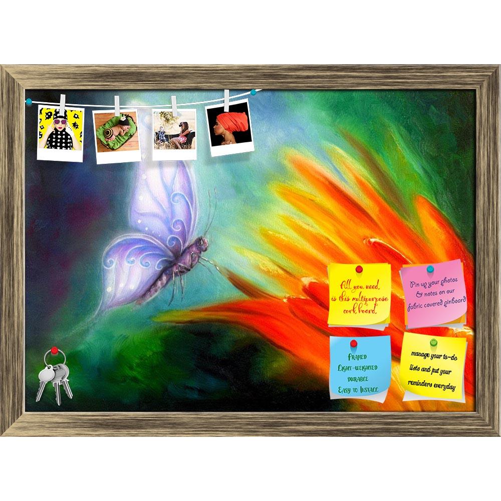 ArtzFolio Butterfly Flying Towards A Bright Orange Flower Printed Bulletin Board Notice Pin Board Soft Board | Framed-Bulletin Boards Framed-AZSAO38506925BLB_FR_L-Image Code 5004505 Vishnu Image Folio Pvt Ltd, IC 5004505, ArtzFolio, Bulletin Boards Framed, Birds, Floral, Kids, Fine Art Reprint, butterfly, flying, towards, a, bright, orange, flower, printed, bulletin, board, notice, pin, soft, framed, beautiful, detailed, colorful, oil, painting, canvas, insect, petals, animal, nobody, art, colour, design, p
