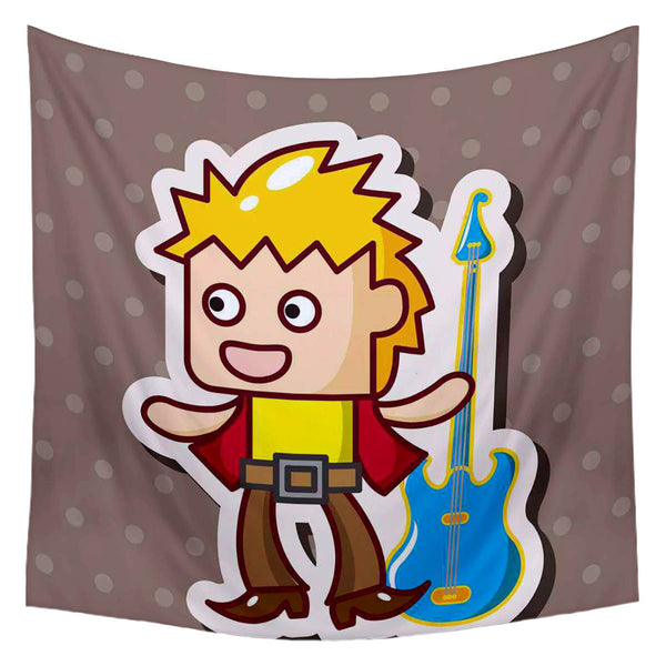 ArtzFolio Guitar Player D12 Fabric Tapestry Wall Hanging-Tapestries-AZART38539151TAP_L-Image Code 5004509 Vishnu Image Folio Pvt Ltd, IC 5004509, ArtzFolio, Tapestries, Kids, Music & Dance, Digital Art, guitar, player, d12, canvas, fabric, painting, tapestry, wall, art, hanging, silhouette, music, rock, vector, musician, band, guitarist, illustration, concert, jazz, man, instrument, singer, roll, play, musical, background, sound, people, playing, performance, electric, rocker, entertainment, person, bass, p