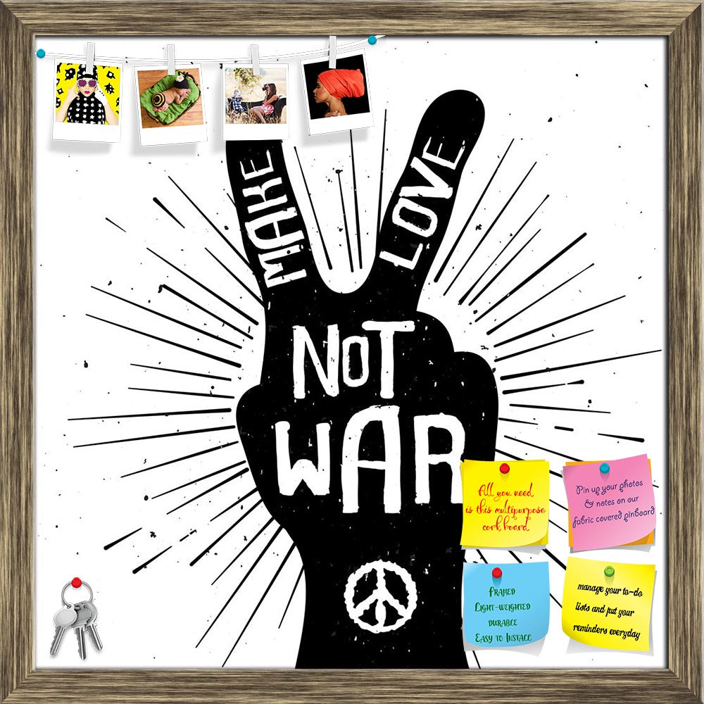 ArtzFolio Make Love Not War Printed Bulletin Board Notice Pin Board Soft Board | Framed-Bulletin Boards Framed-AZSAO38651955BLB_FR_L-Image Code 5004533 Vishnu Image Folio Pvt Ltd, IC 5004533, ArtzFolio, Bulletin Boards Framed, Love, Quotes, Digital Art, make, not, war, printed, bulletin, board, notice, pin, soft, framed, hippie, peace, sign, hand, finger, gesture, symbol, arm, silhouette, vector, illustration, concept, design, human, graphic, expression, isolated, background, v, retro, freedom, idea, youth,