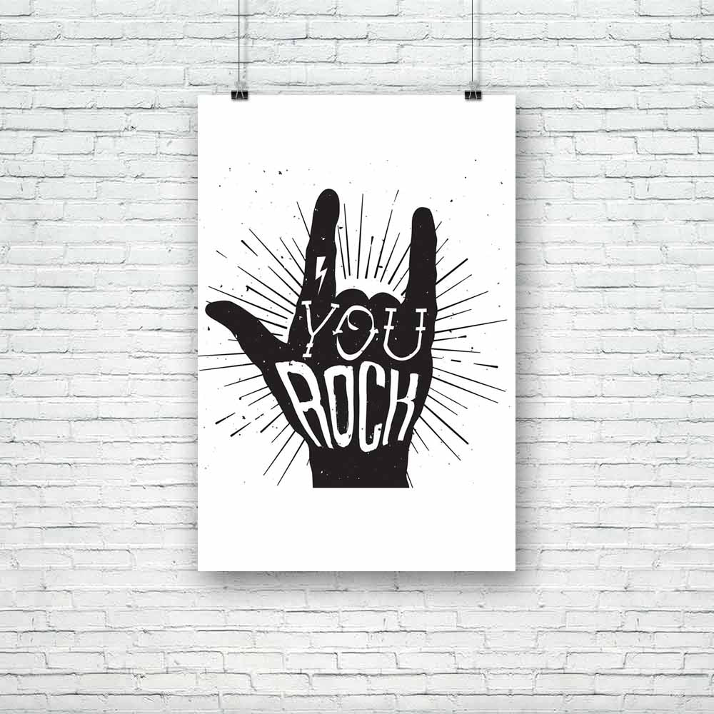 Rock Hand Sign D1 Unframed Paper Poster-Paper Posters Unframed-POS_UN-IC 5004534 IC 5004534, Ancient, Art and Paintings, Black, Black and White, Calligraphy, Culture, Digital, Digital Art, Drawing, Ethnic, Festivals, Festivals and Occasions, Festive, Graphic, Hipster, Historical, Illustrations, Medieval, Music, Music and Dance, Music and Musical Instruments, Quotes, Retro, Signs, Signs and Symbols, Sketches, Space, Symbols, Text, Traditional, Tribal, Typography, Vintage, White, World Culture, rock, hand, si