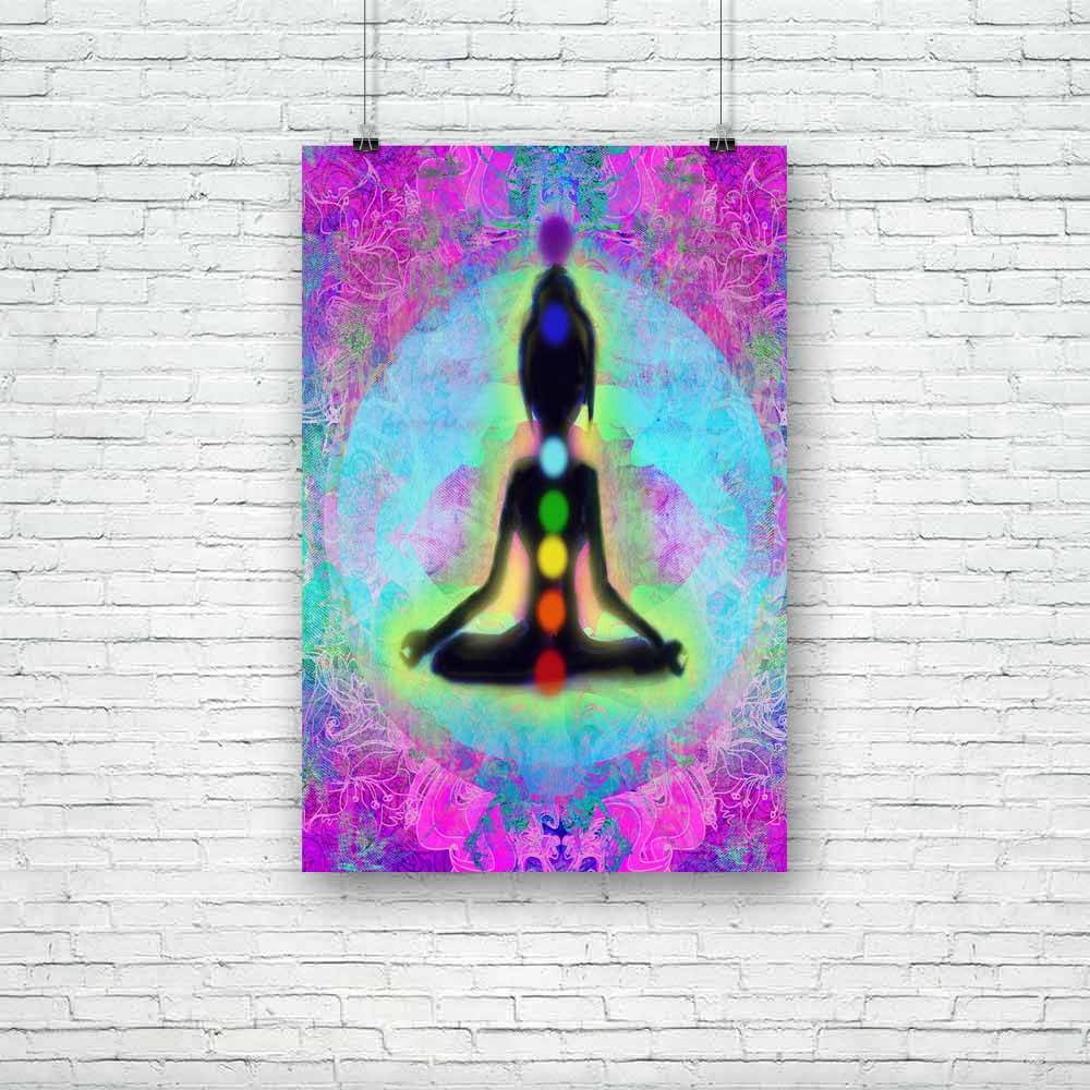 Meditation Girl Unframed Paper Poster-Paper Posters Unframed-POS_UN-IC 5004536 IC 5004536, Buddhism, Digital, Digital Art, God Buddha, Graphic, Health, Illustrations, Indian, Nature, People, Religion, Religious, Scenic, Spiritual, Sports, Sunsets, meditation, girl, unframed, paper, poster, aura, beauty, body, breath, buddha, ease, energy, exercise, female, fit, grass, gym, hand, healing, illustration, india, mat, mystic, peace, quiet, raster, relax, relaxation, silence, silhouette, spirit, stretch, sun, sun