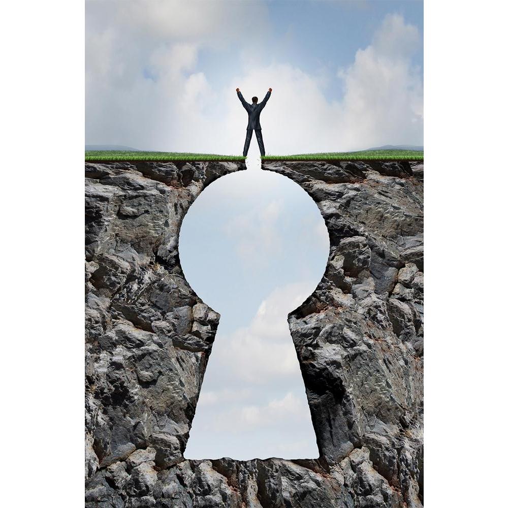 ArtzFolio Businessman Standing On Keyhole Mountain Cliff Unframed Paper Poster-Paper Posters Unframed-AZART38697537POS_UN_L-Image Code 5004541 Vishnu Image Folio Pvt Ltd, IC 5004541, ArtzFolio, Paper Posters Unframed, Conceptual, Digital Art, businessman, standing, on, keyhole, mountain, cliff, unframed, paper, poster, wall, large, size, for, living, room, home, decoration, big, framed, decor, posters, pitaara, box, modern, art, with, frame, bedroom, amazonbasics, door, drawing, small, decorative, office, r