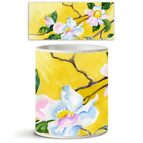Cherry Blossoms On A Branch Ceramic Coffee Tea Mug Inside White-Coffee Mugs-MUG-IC 5004542 IC 5004542, Abstract Expressionism, Abstracts, Ancient, Art and Paintings, Asian, Black and White, Botanical, Chinese, Digital, Digital Art, Drawing, Floral, Flowers, Graphic, Historical, Illustrations, Japanese, Medieval, Nature, Paintings, Patterns, Retro, Scenic, Semi Abstract, Signs, Signs and Symbols, Vintage, Watercolour, White, cherry, blossoms, on, a, branch, ceramic, coffee, tea, mug, inside, painting, oil, a