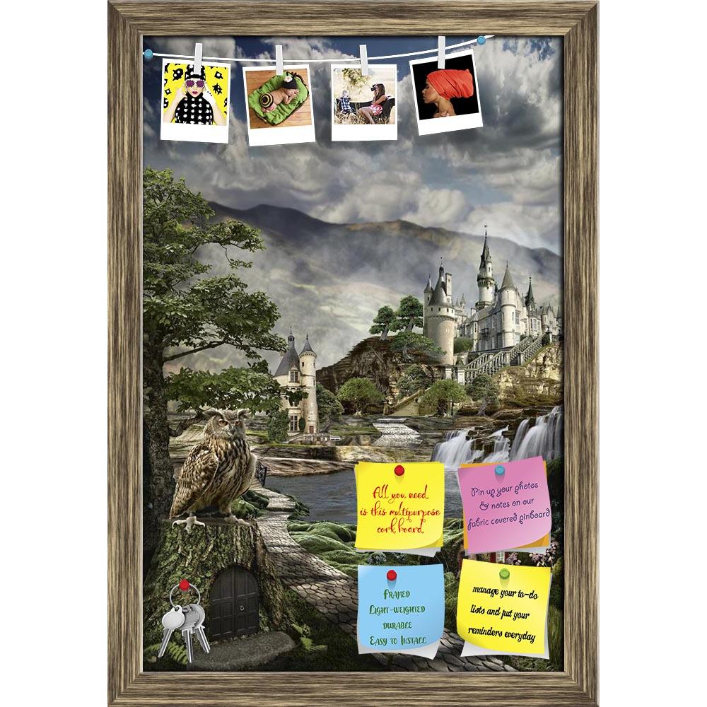 ArtzFolio Fairy Palace Printed Bulletin Board Notice Pin Board Soft Board | Framed-Bulletin Boards Framed-AZSAO38726548BLB_FR_L-Image Code 5004548 Vishnu Image Folio Pvt Ltd, IC 5004548, ArtzFolio, Bulletin Boards Framed, Fantasy, Fine Art Reprint, fairy, palace, printed, bulletin, board, notice, pin, soft, framed, realm, dreams, stump, owl, gate, door, window, castle, structure, lake, waterfall, water, footpath, road, path, tree, trees, moss, vegetation, time, space, dream, illusion, sleep, figment, illust