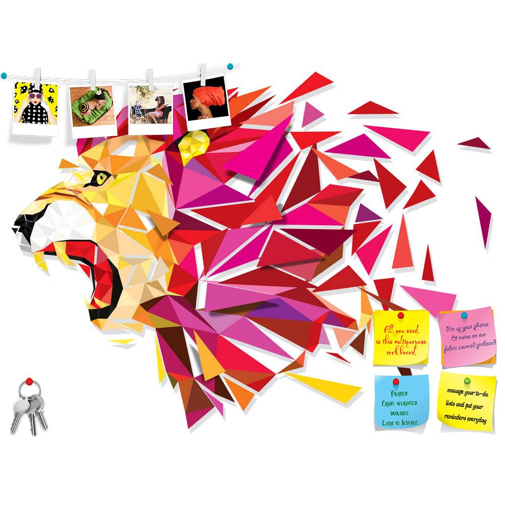 ArtzFolio Lion in Geometric Pattern Printed Bulletin Board Notice Pin Board Soft Board | Frameless-Bulletin Boards Frameless-AZSAO38733689BLB_FL_L-Image Code 5004549 Vishnu Image Folio Pvt Ltd, IC 5004549, ArtzFolio, Bulletin Boards Frameless, Animals, Kids, Digital Art, lion, in, geometric, pattern, printed, bulletin, board, notice, pin, soft, frameless, vector, head, animal, zoo, tattoo, sign, africa, safari, isolated, mammal, power, yellow, symbol, orange, graphic, illustration, icon, dimond, strength, h