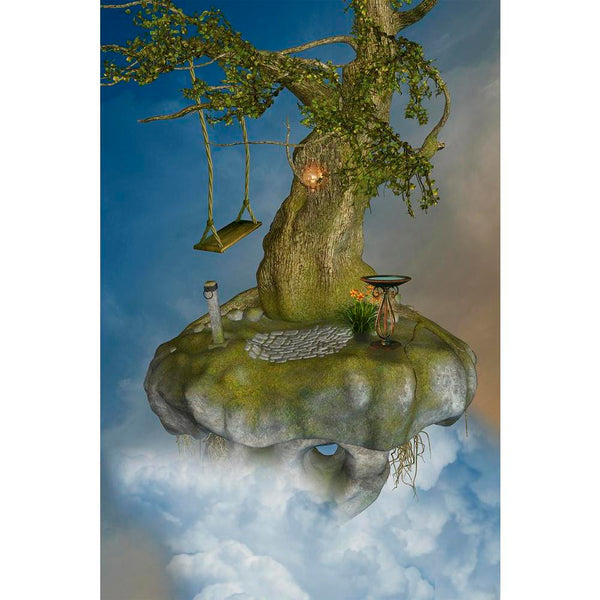 Floating Island In The Sky Unframed Paper Poster-Paper Posters Unframed-POS_UN-IC 5004553 IC 5004553, Botanical, Fantasy, Floral, Flowers, Illustrations, Landscapes, Nature, Scenic, floating, island, in, the, sky, unframed, paper, wall, poster, background, castle, cloud, colorful, dream, dreamy, enchanted, fairy, fairytale, forest, garden, grass, green, hammock, houses, illustration, land, magic, magical, mushroom, mushrooms, mystic, mystical, sparkle, tale, tree, trees, trunk, vines, wind, artzfolio, poste