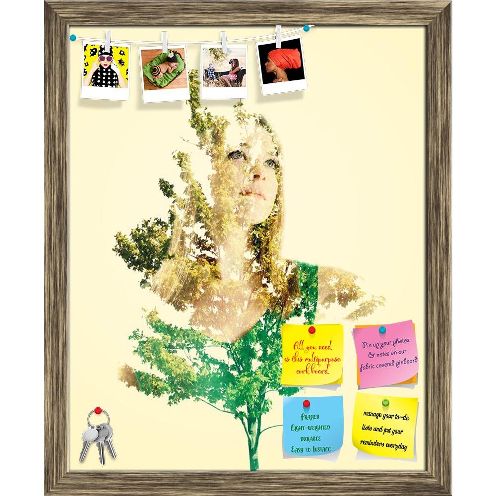 ArtzFolio Portrait Of Young Woman With Abstract Leaves Printed Bulletin Board Notice Pin Board Soft Board | Framed-Bulletin Boards Framed-AZSAO38789964BLB_FR_L-Image Code 5004554 Vishnu Image Folio Pvt Ltd, IC 5004554, ArtzFolio, Bulletin Boards Framed, Conceptual, Floral, Portraits, Photography, portrait, of, young, woman, with, abstract, leaves, printed, bulletin, board, notice, pin, soft, framed, double, exposure, girl, face, plant, green, tree, people, spring, leaf, fantasy, fairy, dreamy, surrealism, s