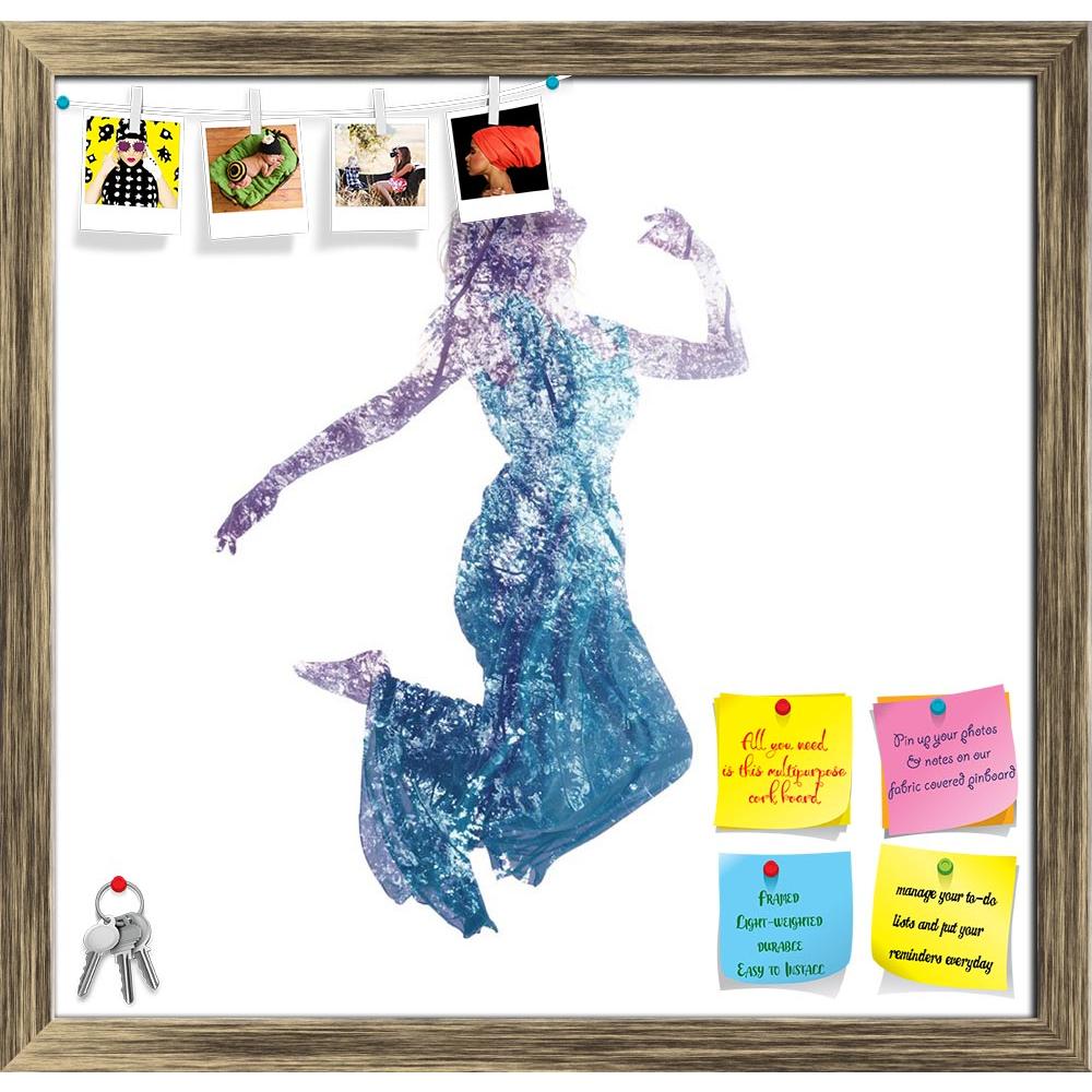 ArtzFolio Young Woman Jumping With Abstract Leaves Printed Bulletin Board Notice Pin Board Soft Board | Framed-Bulletin Boards Framed-AZSAO38789966BLB_FR_L-Image Code 5004555 Vishnu Image Folio Pvt Ltd, IC 5004555, ArtzFolio, Bulletin Boards Framed, Conceptual, Figurative, Floral, Photography, young, woman, jumping, with, abstract, leaves, printed, bulletin, board, notice, pin, soft, framed, double, exposure, girl, plant, freedom, flying, nymph, green, tree, fairytale, people, spring, leaf, fantasy, fairy, 
