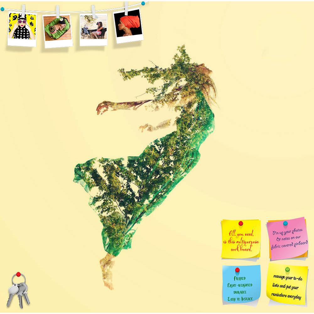 ArtzFolio Young Woman Flying With Abstract Leaves Printed Bulletin Board Notice Pin Board Soft Board | Frameless-Bulletin Boards Frameless-AZSAO38790508BLB_FL_L-Image Code 5004556 Vishnu Image Folio Pvt Ltd, IC 5004556, ArtzFolio, Bulletin Boards Frameless, Conceptual, Figurative, Floral, Photography, young, woman, flying, with, abstract, leaves, printed, bulletin, board, notice, pin, soft, frameless, double, exposure, girl, plant, freedom, jumping, nymph, green, tree, fairytale, people, spring, leaf, fanta