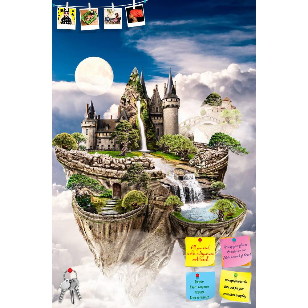 ArtzFolio Fabulous Island Floating In The Clouds Printed Bulletin Board Notice Pin Board Soft Board | Frameless-Bulletin Boards Frameless-AZSAO38958191BLB_FL_L-Image Code 5004569 Vishnu Image Folio Pvt Ltd, IC 5004569, ArtzFolio, Bulletin Boards Frameless, Fantasy, Fine Art Reprint, fabulous, island, floating, in, the, clouds, printed, bulletin, board, notice, pin, soft, frameless, moon, sky, traffic, soaring, flying, castle, trees, grass, river, water, waterfall, lake, lawn, bridge, stone, fence, rock, tim
