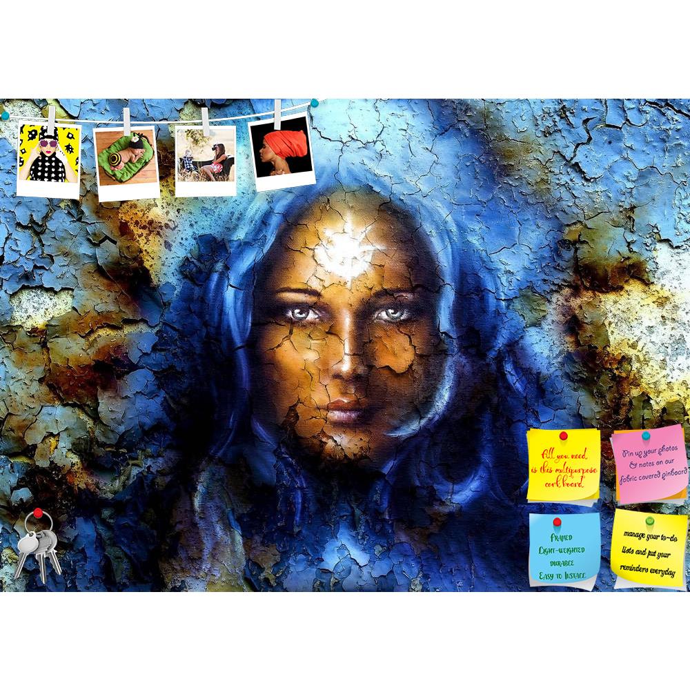 ArtzFolio Mystic Face Women Printed Bulletin Board Notice Pin Board Soft Board | Frameless-Bulletin Boards Frameless-AZSAO38997519BLB_FL_L-Image Code 5004578 Vishnu Image Folio Pvt Ltd, IC 5004578, ArtzFolio, Bulletin Boards Frameless, Abstract, Fine Art Reprint, mystic, face, women, printed, bulletin, board, notice, pin, soft, frameless, structure, crackle, background, effect, star, forehead, collage, eye, contact, portrait, girl, energy, artist, artwork, painting, picture, color, colorful, light, art, fai