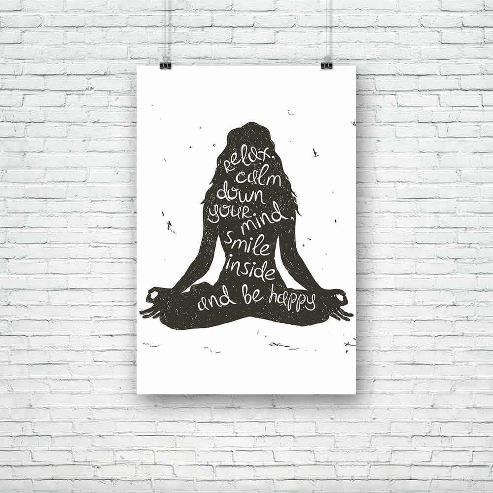 Woman Sitting In Lotus Pose Of Yoga Unframed Paper Poster-Paper Posters Unframed-POS_UN-IC 5004587 IC 5004587, Asian, Black, Black and White, Calligraphy, Hand Drawn, Health, Illustrations, People, Signs, Signs and Symbols, Spiritual, Sports, Symbols, Text, Typography, White, woman, sitting, in, lotus, pose, of, yoga, unframed, paper, poster, meditation, grunge, zen, silhouette, silhouettes, postures, peace, sign, asana, background, body, calm, care, concept, creative, design, figure, fit, fitness, font, gi