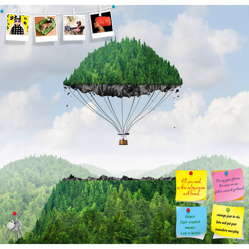 ArtzFolio Imagination Concept Art Printed Bulletin Board Notice Pin Board Soft Board | Frameless-Bulletin Boards Frameless-AZSAO39281319BLB_FL_L-Image Code 5004598 Vishnu Image Folio Pvt Ltd, IC 5004598, ArtzFolio, Bulletin Boards Frameless, Conceptual, Fantasy, Digital Art, imagination, concept, art, printed, bulletin, board, notice, pin, soft, frameless, person, lifting, off, detached, top, mountain, floating, sky, hot, air, balloon, metaphor, power, imagining, traveling, dreaming, moving, mountains, flyi