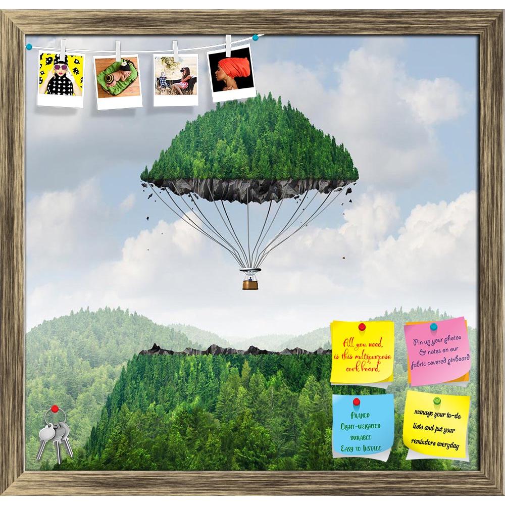 ArtzFolio Imagination Concept Art Printed Bulletin Board Notice Pin Board Soft Board | Framed-Bulletin Boards Framed-AZSAO39281319BLB_FR_L-Image Code 5004598 Vishnu Image Folio Pvt Ltd, IC 5004598, ArtzFolio, Bulletin Boards Framed, Conceptual, Fantasy, Digital Art, imagination, concept, art, printed, bulletin, board, notice, pin, soft, framed, person, lifting, off, detached, top, mountain, floating, sky, hot, air, balloon, metaphor, power, imagining, traveling, dreaming, moving, mountains, flying, surreal,