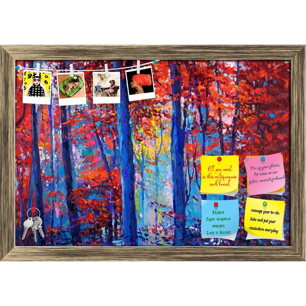 ArtzFolio Artwork Of Autumn Forest D2 Printed Bulletin Board Notice Pin Board Soft Board | Framed-Bulletin Boards Framed-AZSAO39299955BLB_FR_L-Image Code 5004601 Vishnu Image Folio Pvt Ltd, IC 5004601, ArtzFolio, Bulletin Boards Framed, Abstract, Landscapes, Fine Art Reprint, artwork, of, autumn, forest, d2, printed, bulletin, board, notice, pin, soft, framed, original, oil, painting, showing, beautiful, canvas, modern, impressionism, park, nature, landscape, art, background, tree, season, water, drawing, a