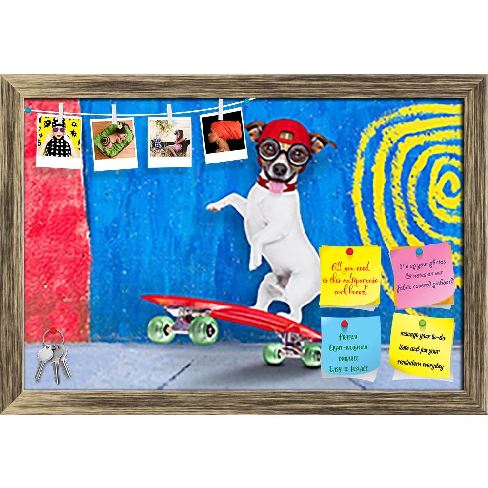 ArtzFolio Jack Russell Skater Dog Printed Bulletin Board Notice Pin Board Soft Board | Framed-Bulletin Boards Framed-AZSAO39317318BLB_FR_L-Image Code 5004602 Vishnu Image Folio Pvt Ltd, IC 5004602, ArtzFolio, Bulletin Boards Framed, Animals, Kids, Photography, jack, russell, skater, dog, printed, bulletin, board, notice, pin, soft, framed, red, cap, ready, play, balancing, skateboard, behind, wall, colors, street, outdoors, cool, action, active, agility, animal, best, boy, dynamic, education, extreme, fashi