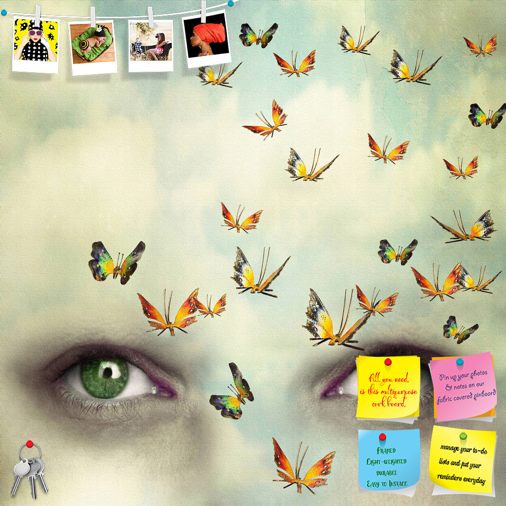 ArtzFolio Two Eyes With The Sky With Many Butterflies Printed Bulletin Board Notice Pin Board Soft Board | Frameless-Bulletin Boards Frameless-AZSAO39368870BLB_FL_L-Image Code 5004607 Vishnu Image Folio Pvt Ltd, IC 5004607, ArtzFolio, Bulletin Boards Frameless, Conceptual, Fine Art Reprint, two, eyes, with, the, sky, many, butterflies, printed, bulletin, board, notice, pin, soft, frameless, so, flying, forehead, eye, butterfly, wing, face, colorful, part, of, facial, expression, beauty, nature, cloud, uniqu