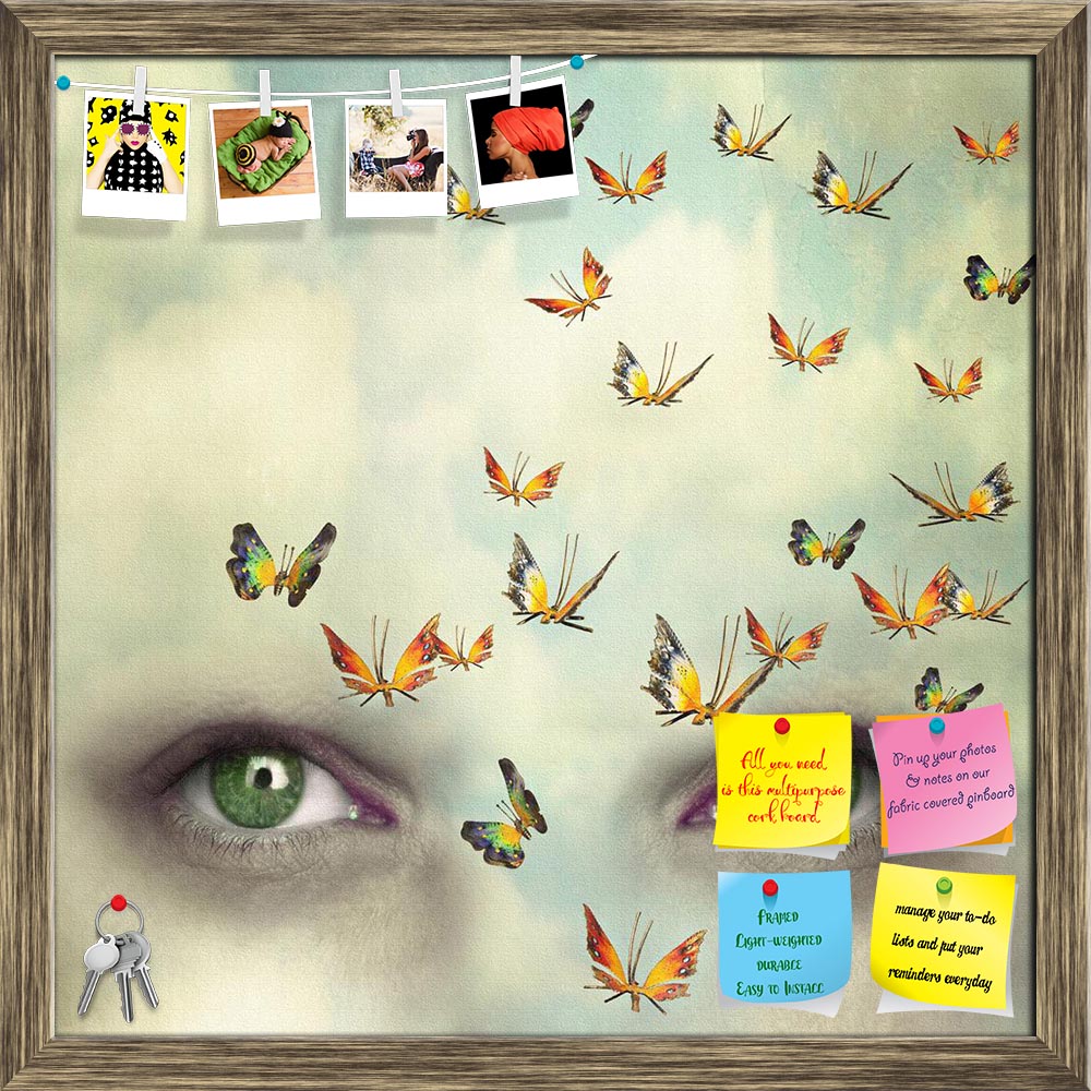 ArtzFolio Two Eyes With The Sky With Many Butterflies Printed Bulletin Board Notice Pin Board Soft Board | Framed-Bulletin Boards Framed-AZSAO39368870BLB_FR_L-Image Code 5004607 Vishnu Image Folio Pvt Ltd, IC 5004607, ArtzFolio, Bulletin Boards Framed, Conceptual, Fine Art Reprint, two, eyes, with, the, sky, many, butterflies, printed, bulletin, board, notice, pin, soft, framed, so, flying, forehead, eye, butterfly, wing, face, colorful, part, of, facial, expression, beauty, nature, cloud, unique, uniquenes