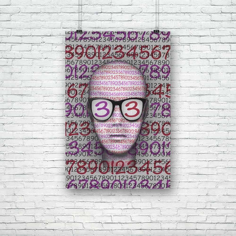 Head Of A Stylized Person With Numbers On The Face Unframed Paper Poster-Paper Posters Unframed-POS_UN-IC 5004609 IC 5004609, Conceptual, Digital, Digital Art, Graphic, Illustrations, Modern Art, head, of, a, stylized, person, with, numbers, on, the, face, unframed, paper, poster, artistic, background, chaos, concept, confusion, detailed, drawn, dummy, effect, emotion, frustration, geometry, glasses, horizontal, idea, math, modern, number, optical, purple, red, see, shape, strange, texture, thinking, unique