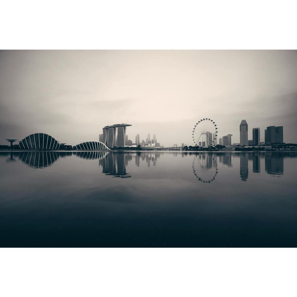 Singapore Skyline Canvas Painting Synthetic Frame-Paintings MDF Framing-AFF_FR-IC 5004611 IC 5004611, Architecture, Asian, Automobiles, Black, Black and White, Cities, City Views, God Ram, Hinduism, Landmarks, Modern Art, Panorama, Places, Skylines, Transportation, Travel, Urban, Vehicles, White, singapore, skyline, canvas, painting, synthetic, frame, buildings, water, city, cityscape, asia, modern, metropolis, building, panoramic, skyscraper, waterfront, bay, reflection, marina, sands, hotel, landmark, and