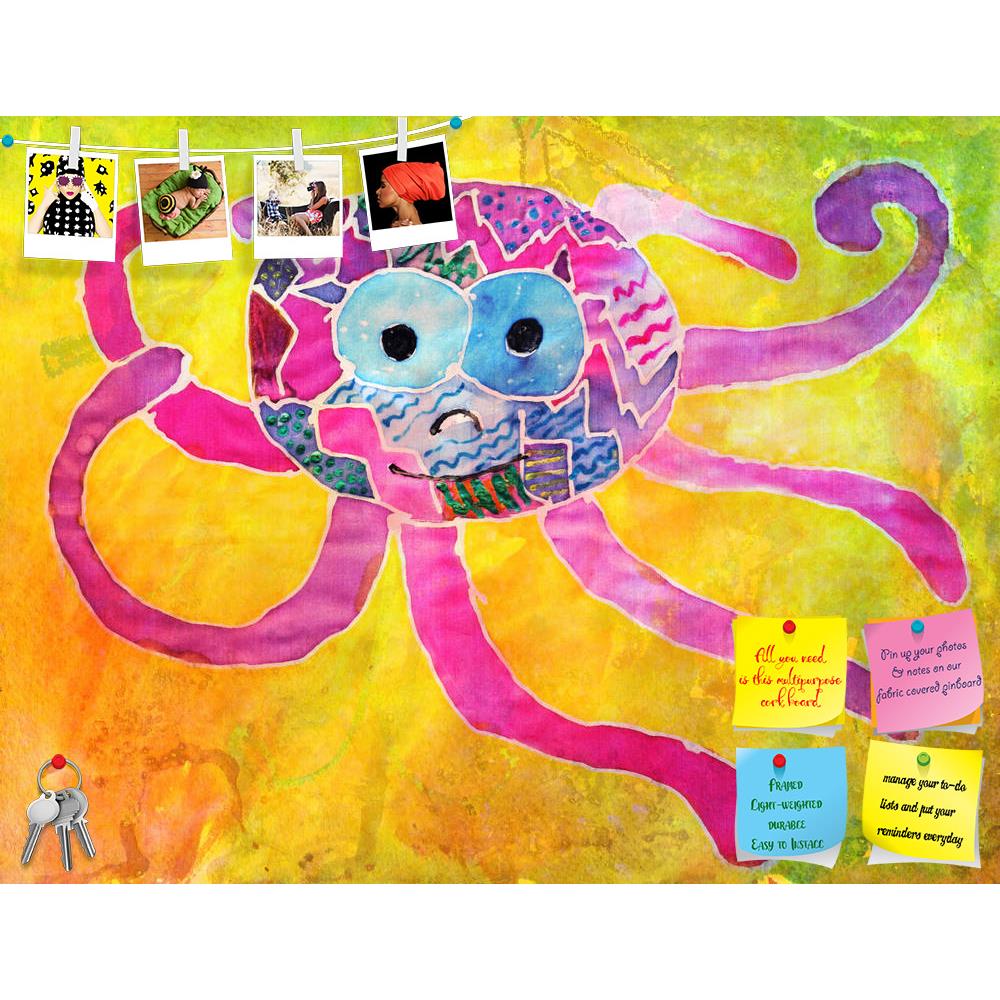 ArtzFolio Aquarelle Octopus Printed Bulletin Board Notice Pin Board Soft Board | Frameless-Bulletin Boards Frameless-AZSAO39502556BLB_FL_L-Image Code 5004613 Vishnu Image Folio Pvt Ltd, IC 5004613, ArtzFolio, Bulletin Boards Frameless, Animals, Kids, Fine Art Reprint, aquarelle, octopus, printed, bulletin, board, notice, pin, soft, frameless, devil-fish, sea, color, arts, drawing, paintings, image, child, creativity, design, illustrations, horizontal, watercolor, childhood, paint, canvas, imagination, artwo