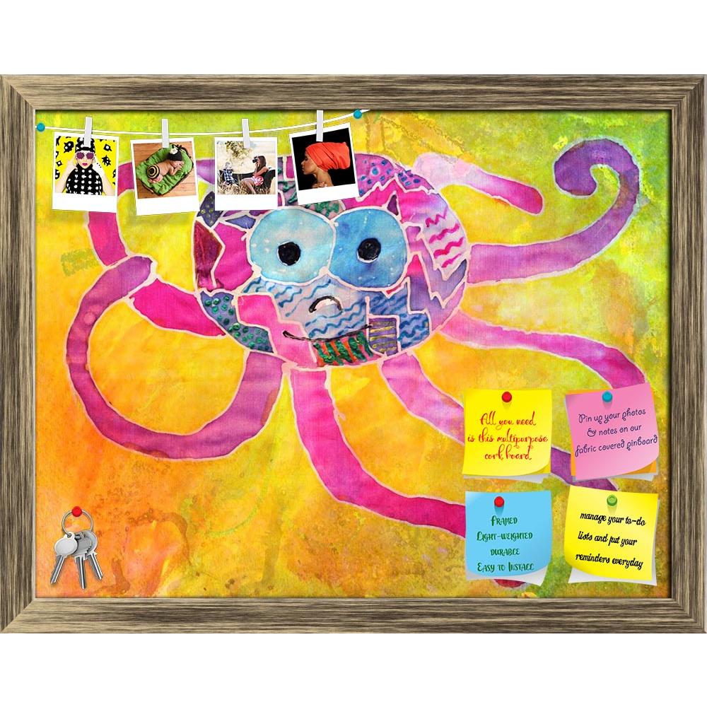 ArtzFolio Aquarelle Octopus Printed Bulletin Board Notice Pin Board Soft Board | Framed-Bulletin Boards Framed-AZSAO39502556BLB_FR_L-Image Code 5004613 Vishnu Image Folio Pvt Ltd, IC 5004613, ArtzFolio, Bulletin Boards Framed, Animals, Kids, Fine Art Reprint, aquarelle, octopus, printed, bulletin, board, notice, pin, soft, framed, devil-fish, sea, color, arts, drawing, paintings, image, child, creativity, design, illustrations, horizontal, watercolor, childhood, paint, canvas, imagination, artwork, nobody, 