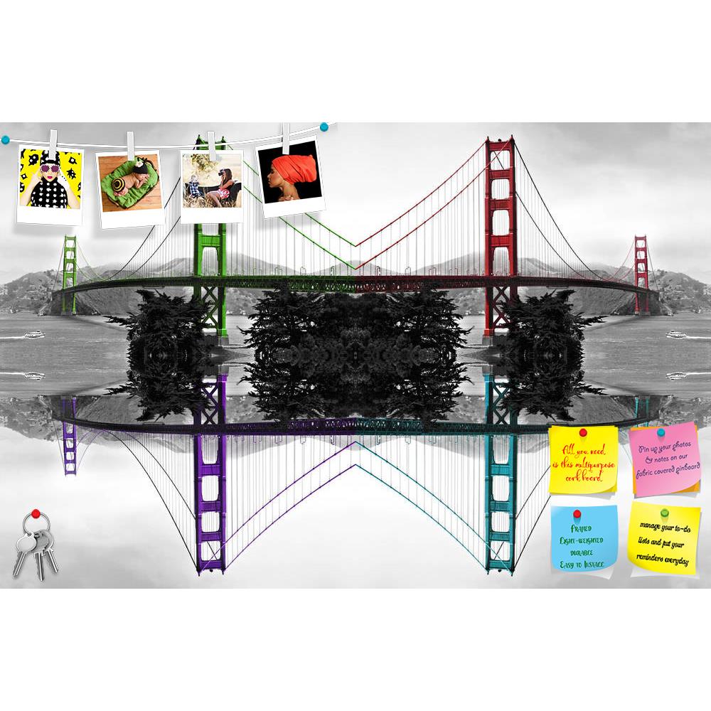 ArtzFolio Golden Gate Bridge Printed Bulletin Board Notice Pin Board Soft Board | Frameless-Bulletin Boards Frameless-AZSAO39541310BLB_FL_L-Image Code 5004617 Vishnu Image Folio Pvt Ltd, IC 5004617, ArtzFolio, Bulletin Boards Frameless, Conceptual, Places, Photography, golden, gate, bridge, printed, bulletin, board, notice, pin, soft, frameless, black, and, white, monochromatic, pop, red, art, san, francisco, bay, area, famous, place, tourist, attraction, tourism, touristic, travel, suspension, civil, engin