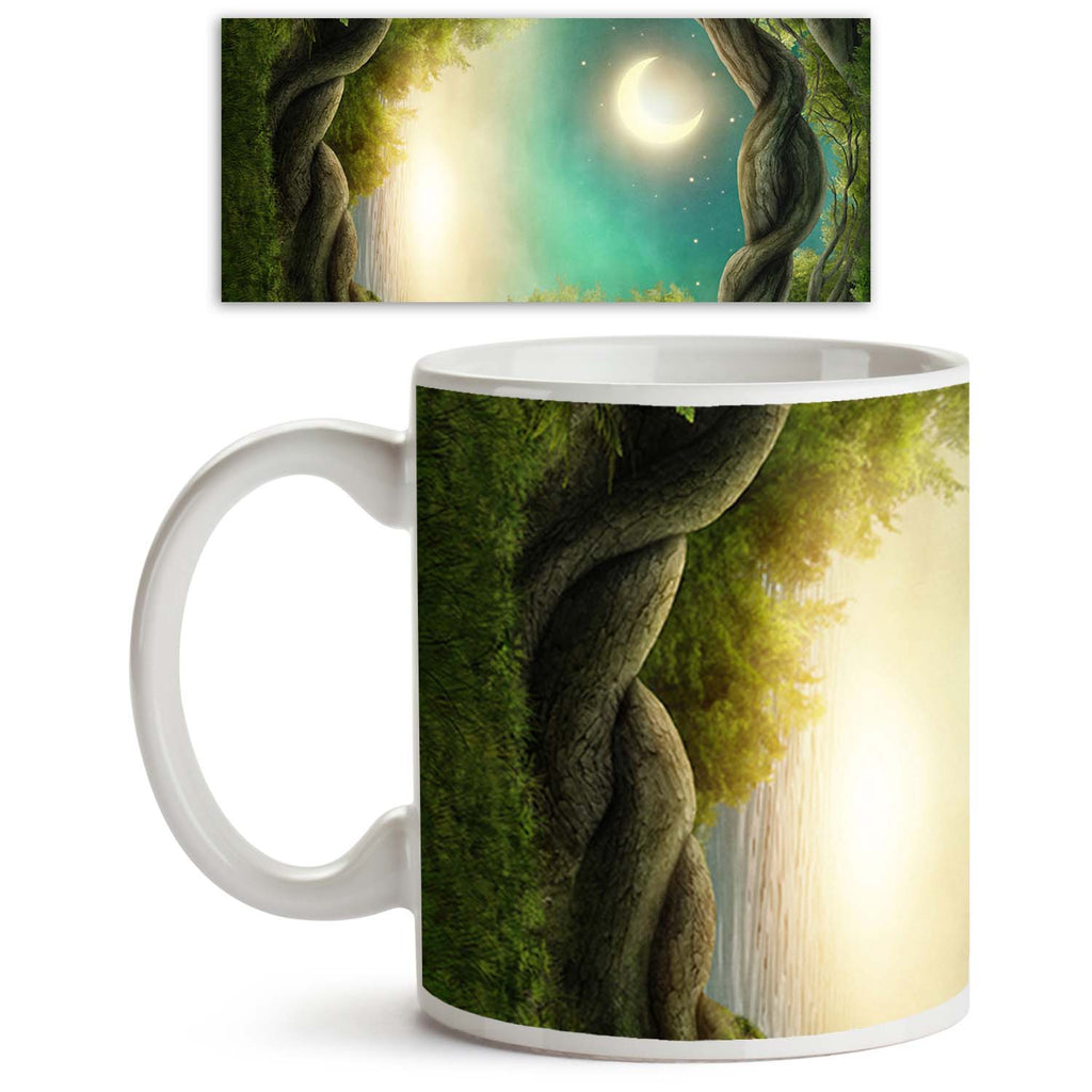 Dark Forest Ceramic Coffee Tea Mug Inside White-Coffee Mugs-MUG-IC 5004620 IC 5004620, Fantasy, Landscapes, Nature, Scenic, Space, Surrealism, Wooden, dark, forest, ceramic, coffee, tea, mug, inside, white, fairy, enchanted, magic, tale, jungle, moonlight, fairies, landscape, surreal, sunlight, fairytale, tales, woods, forests, fog, adventure, bright, copy, darkness, day, deep, dreams, dreamy, green, imagination, imagine, leaves, lights, mist, misty, mysterious, mystery, natural, nobody, outdoor, plant, ray