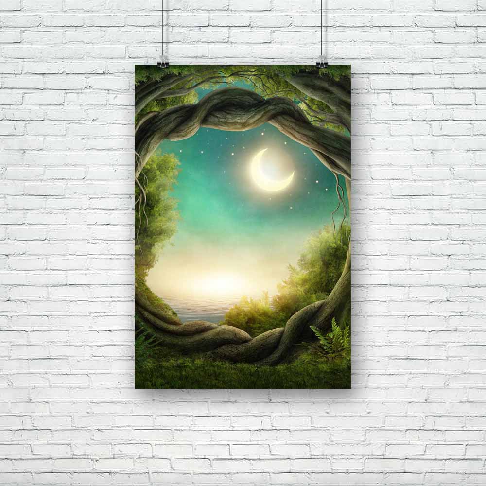 Dark Forest D3 Unframed Paper Poster-Paper Posters Unframed-POS_UN-IC 5004620 IC 5004620, Fantasy, Landscapes, Nature, Scenic, Space, Surrealism, Wooden, dark, forest, d3, unframed, paper, poster, fairy, enchanted, magic, tale, jungle, moonlight, fairies, landscape, surreal, sunlight, fairytale, tales, woods, forests, fog, adventure, bright, copy, darkness, day, deep, dreams, dreamy, green, imagination, imagine, leaves, lights, mist, misty, mysterious, mystery, natural, nobody, outdoor, plant, ray, shine, s