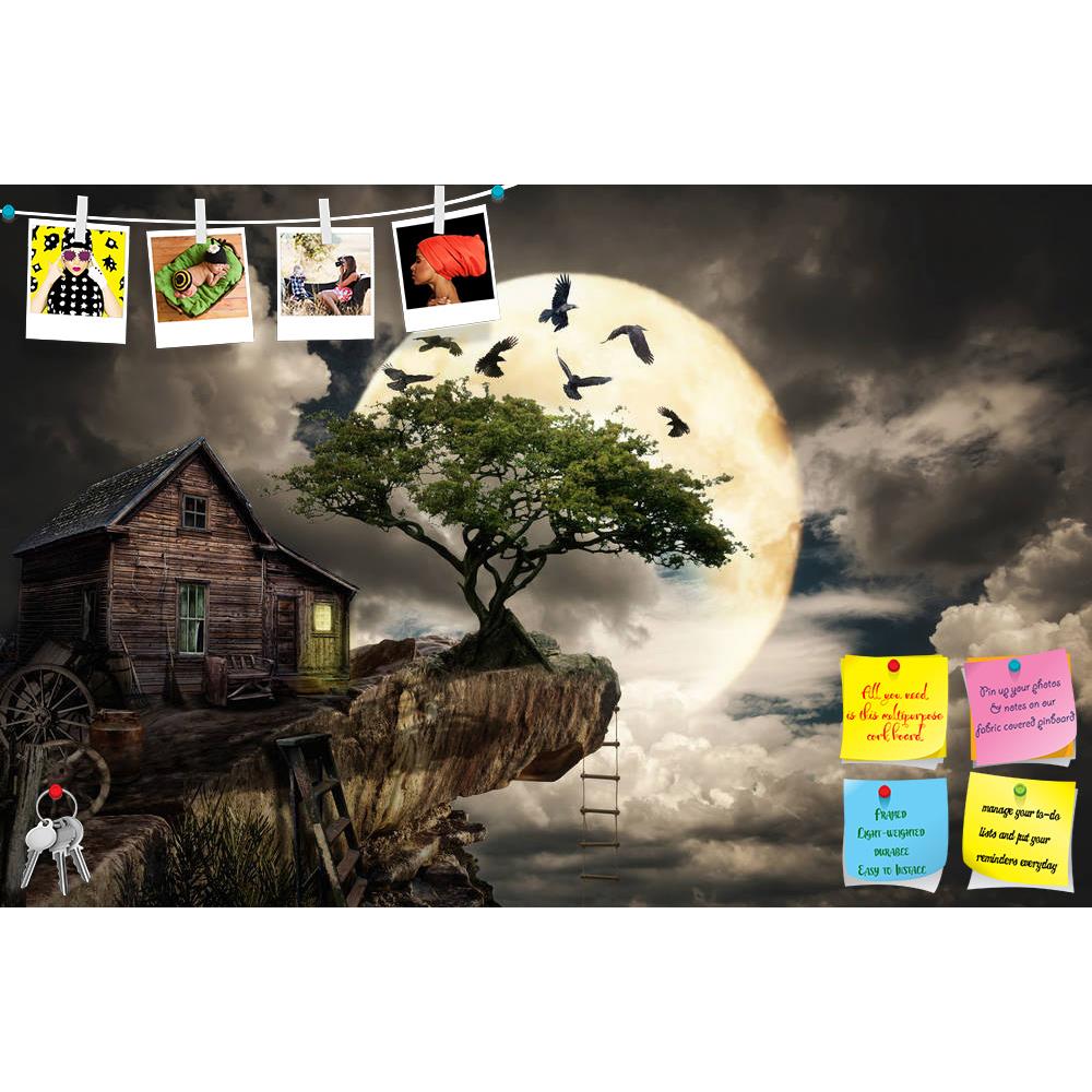 ArtzFolio Fairy House Cliff Printed Bulletin Board Notice Pin Board Soft Board | Frameless-Bulletin Boards Frameless-AZSAO39636849BLB_FL_L-Image Code 5004622 Vishnu Image Folio Pvt Ltd, IC 5004622, ArtzFolio, Bulletin Boards Frameless, Fantasy, Digital Art, fairy, house, cliff, printed, bulletin, board, notice, pin, soft, frameless, series, fictional, illustration, situation, form, collage, photos, abyss, precipice, rock, clouds, moon, night, stairs, light, dull, fear, horror, old, abandoned, destroyed, woo