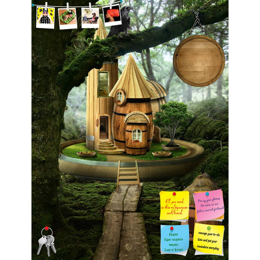 ArtzFolio Fairy House D6 Printed Bulletin Board Notice Pin Board Soft Board | Frameless-Bulletin Boards Frameless-AZSAO39636851BLB_FL_L-Image Code 5004623 Vishnu Image Folio Pvt Ltd, IC 5004623, ArtzFolio, Bulletin Boards Frameless, Fantasy, Digital Art, fairy, house, d6, printed, bulletin, board, notice, pin, soft, frameless, series, barrel, fictional, illustration, situation, form, collage, photos, tree, branch, crow, palace, castle, road, lodge, door, window, forest, meadow, stairs, moss, straw, wood, dr