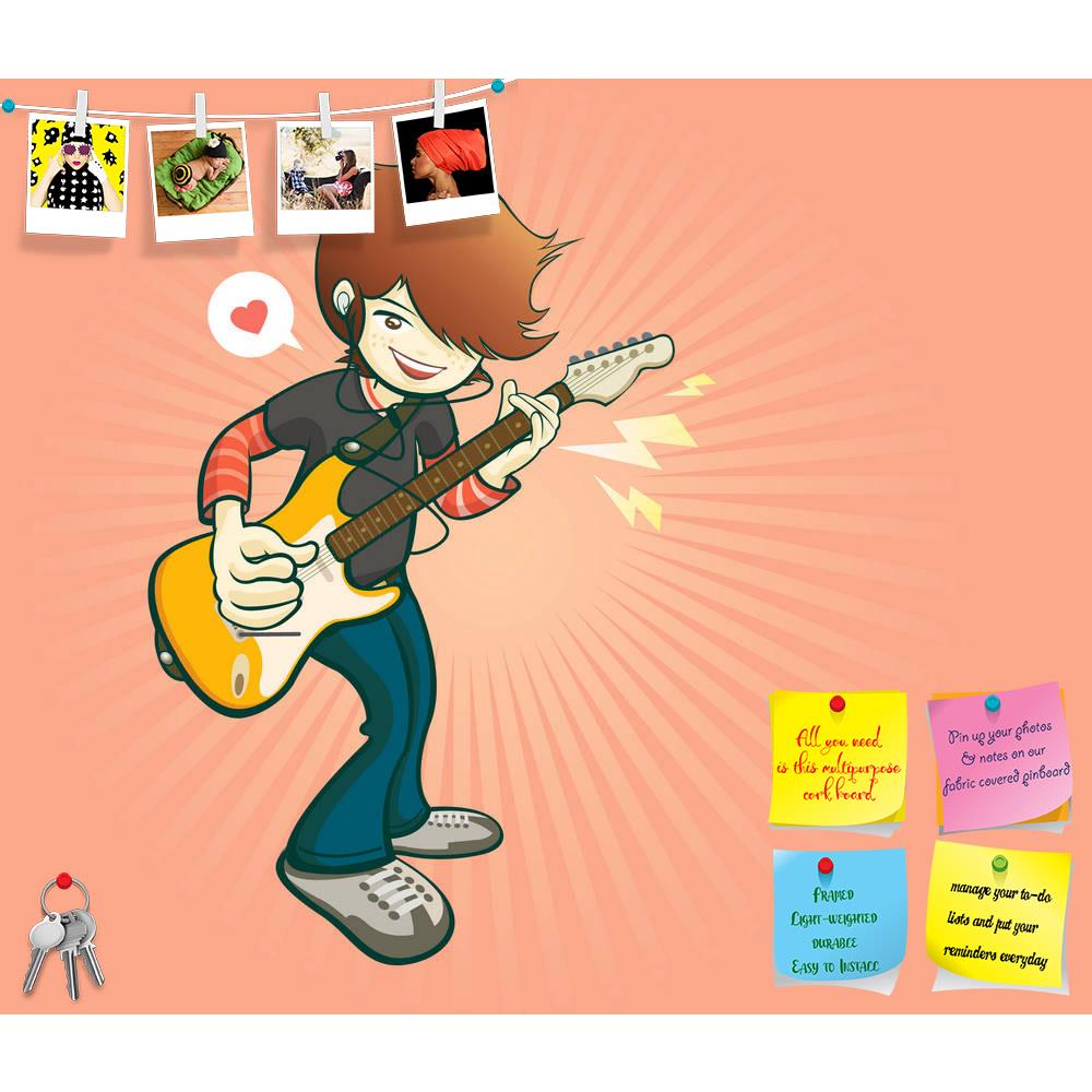 ArtzFolio Rock Guitar Cartoon Style Music Printed Bulletin Board Notice Pin Board Soft Board | Frameless-Bulletin Boards Frameless-AZSAO39715433BLB_FL_L-Image Code 5004636 Vishnu Image Folio Pvt Ltd, IC 5004636, ArtzFolio, Bulletin Boards Frameless, Kids, Music & Dance, Digital Art, rock, guitar, cartoon, style, music, printed, bulletin, board, notice, pin, soft, frameless, young, man, playing, contest, concert, show, vector, illustration, pin up board, push pin board, extra large cork board, big pin board,
