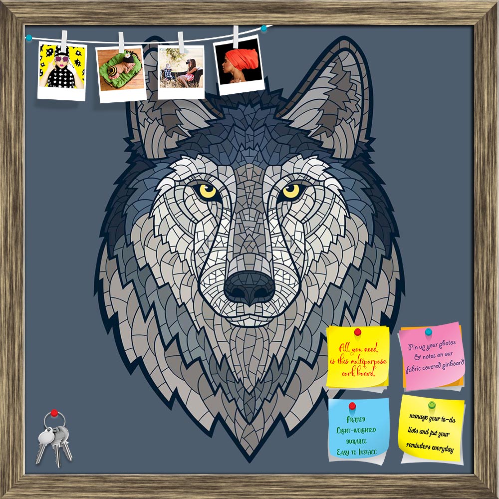 ArtzFolio Wolf Head Mascot Printed Bulletin Board Notice Pin Board Soft Board | Framed-Bulletin Boards Framed-AZSAO39729751BLB_FR_L-Image Code 5004637 Vishnu Image Folio Pvt Ltd, IC 5004637, ArtzFolio, Bulletin Boards Framed, Animals, Kids, Digital Art, wolf, head, mascot, printed, bulletin, board, notice, pin, soft, framed, mosaic, isolated, pin up board, push pin board, extra large cork board, big pin board, notice board, small bulletin board, cork board, wall notice board, giant cork board, bulletin boar