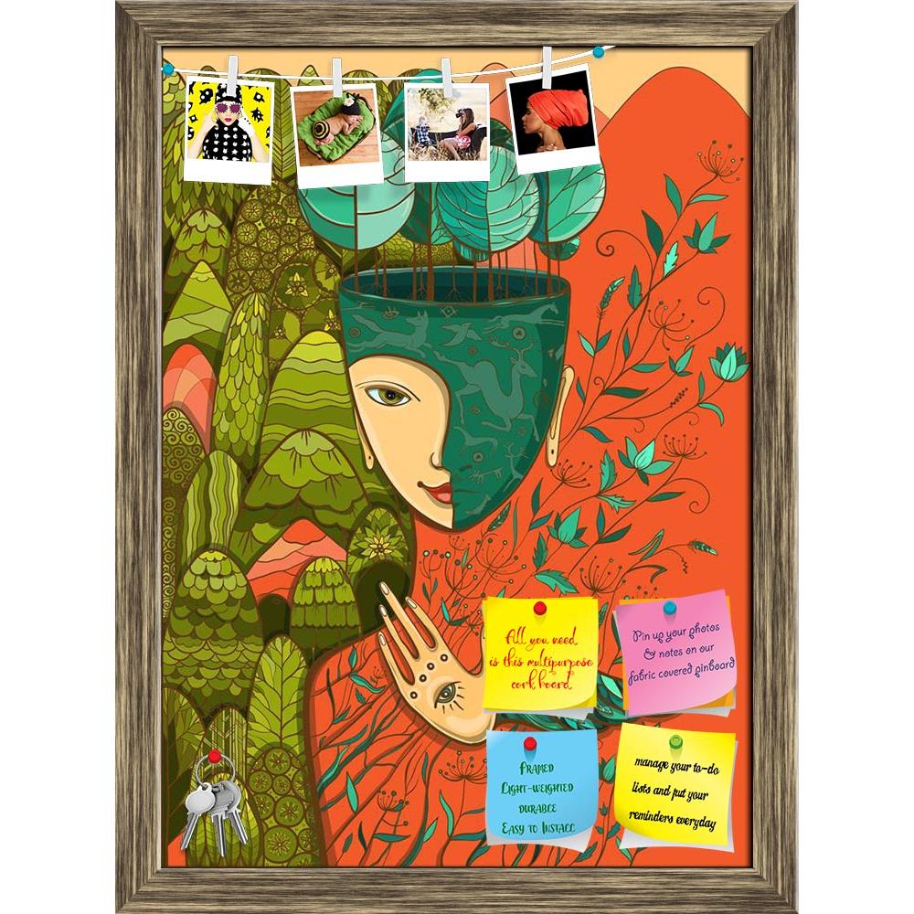 ArtzFolio Mother Nature D1 Printed Bulletin Board Notice Pin Board Soft Board | Framed-Bulletin Boards Framed-AZSAO39781267BLB_FR_L-Image Code 5004642 Vishnu Image Folio Pvt Ltd, IC 5004642, ArtzFolio, Bulletin Boards Framed, Surrealism, Digital Art, mother, nature, d1, printed, bulletin, board, notice, pin, soft, framed, vector, goddess, face, animals, concept, woman, green, human, beautiful, eye, spirit, wood, bio, eco, young, hand, leaves, bird, life, season, illustration, wolf, deer, horse, brown, flora