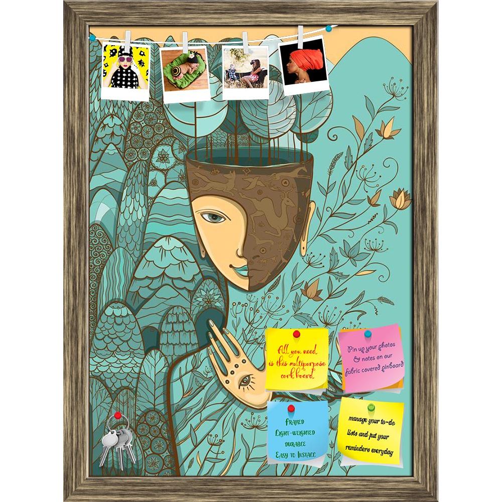 ArtzFolio Mother Nature D2 Printed Bulletin Board Notice Pin Board Soft Board | Framed-Bulletin Boards Framed-AZSAO39781312BLB_FR_L-Image Code 5004643 Vishnu Image Folio Pvt Ltd, IC 5004643, ArtzFolio, Bulletin Boards Framed, Surrealism, Digital Art, mother, nature, d2, printed, bulletin, board, notice, pin, soft, framed, vector, goddess, face, animals, concept, woman, green, human, beautiful, eye, spirit, wood, bio, eco, young, hand, leaves, bird, life, season, illustration, beige, pastel, wolf, deer, hors